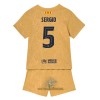 Officiële Voetbalshirt + Korte Broek FC Barcelona Sergio 5 Uit 2022-23 - Kids